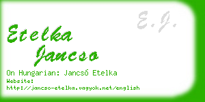 etelka jancso business card