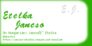 etelka jancso business card